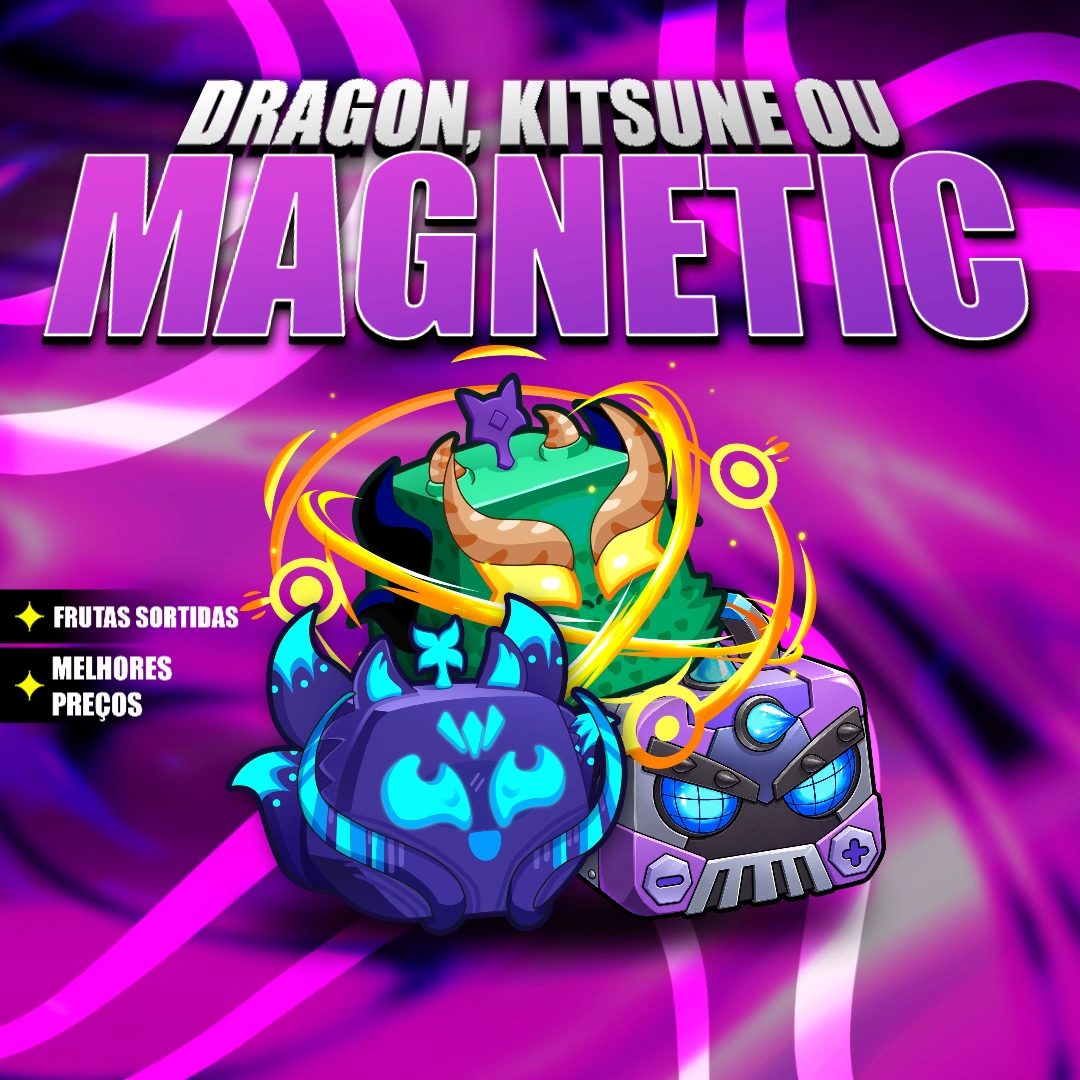 🐲🦊🧲  DRAGON KITSUNE OU MAGNETIC NO INVENTÁRIO [🔥 Popular 🔥]