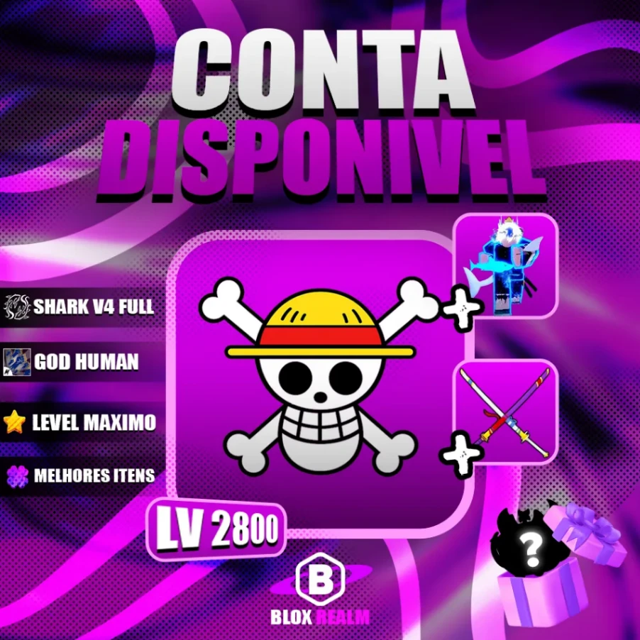 『🦈』 SHARK FULL V4 +10~30 MILHÕES DE BOUNTY + CDK + 💪 GODHUMAN + LEVEL MÁXIMO