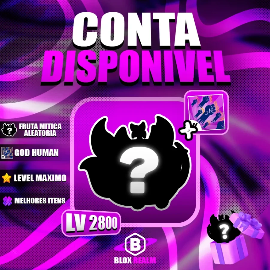 『 🎲 』 1 FRUTA MÍTICA ALEATÓRIA + GODHUMAN + 90% LEVEL MÁX